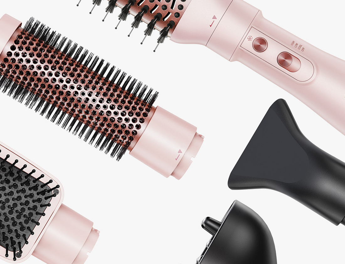 WavyTalk Air Sculpt 5-in-1 Hot Air Brush Set | One-Step Blowout & Volumizing Styler